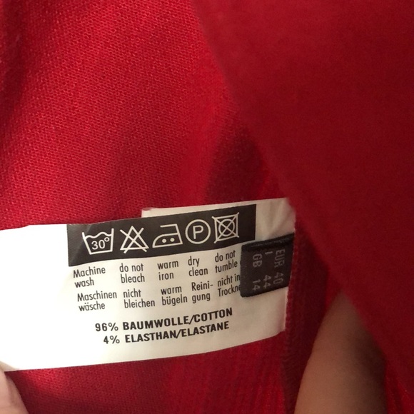 Red blazer & 3 pockets, buttons, Street One, Eur40/Us10, cotton&elastin - Picture 8 of 11